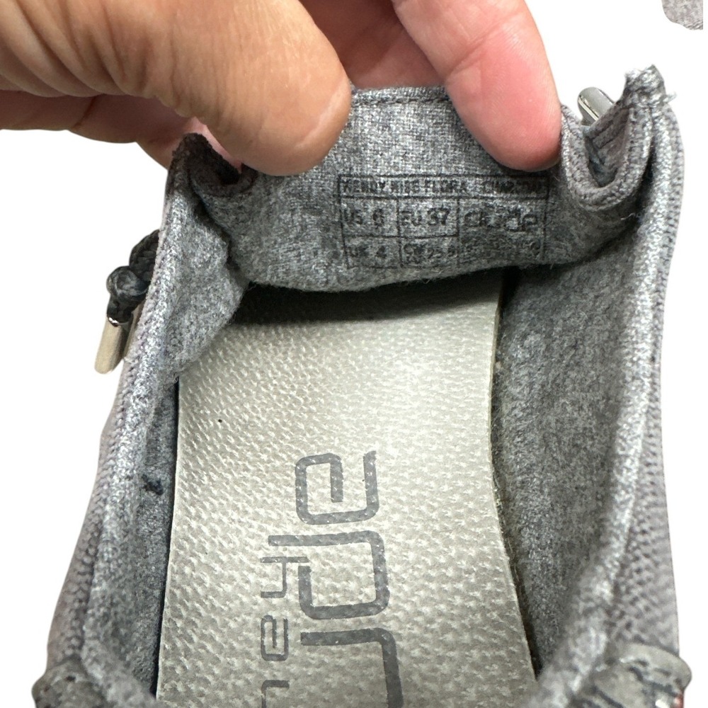 Hey Dude Wendy Rise Flora Iron Grey Platform Loafers Shoes Womens Size 6 - Picture 5 of 7